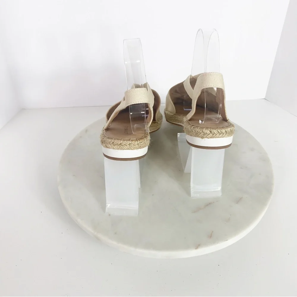 Lucky Brand Espadrille flat sandal Rifka / Natural Heavy Canvas Womens 9.5